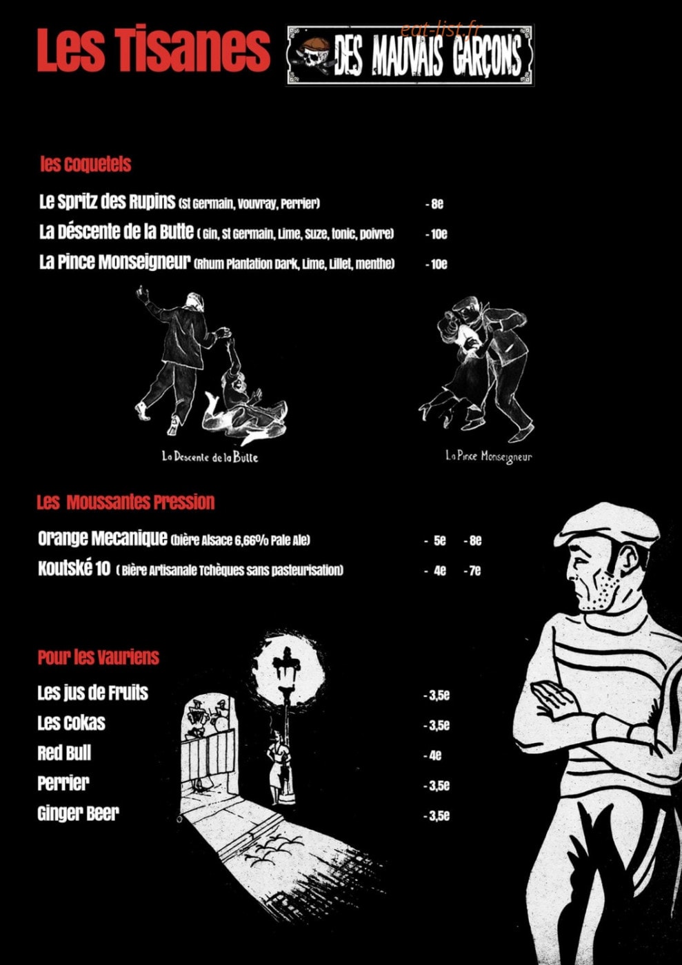 Le Petit Moulin des Mauvais Garçons — carte page 2