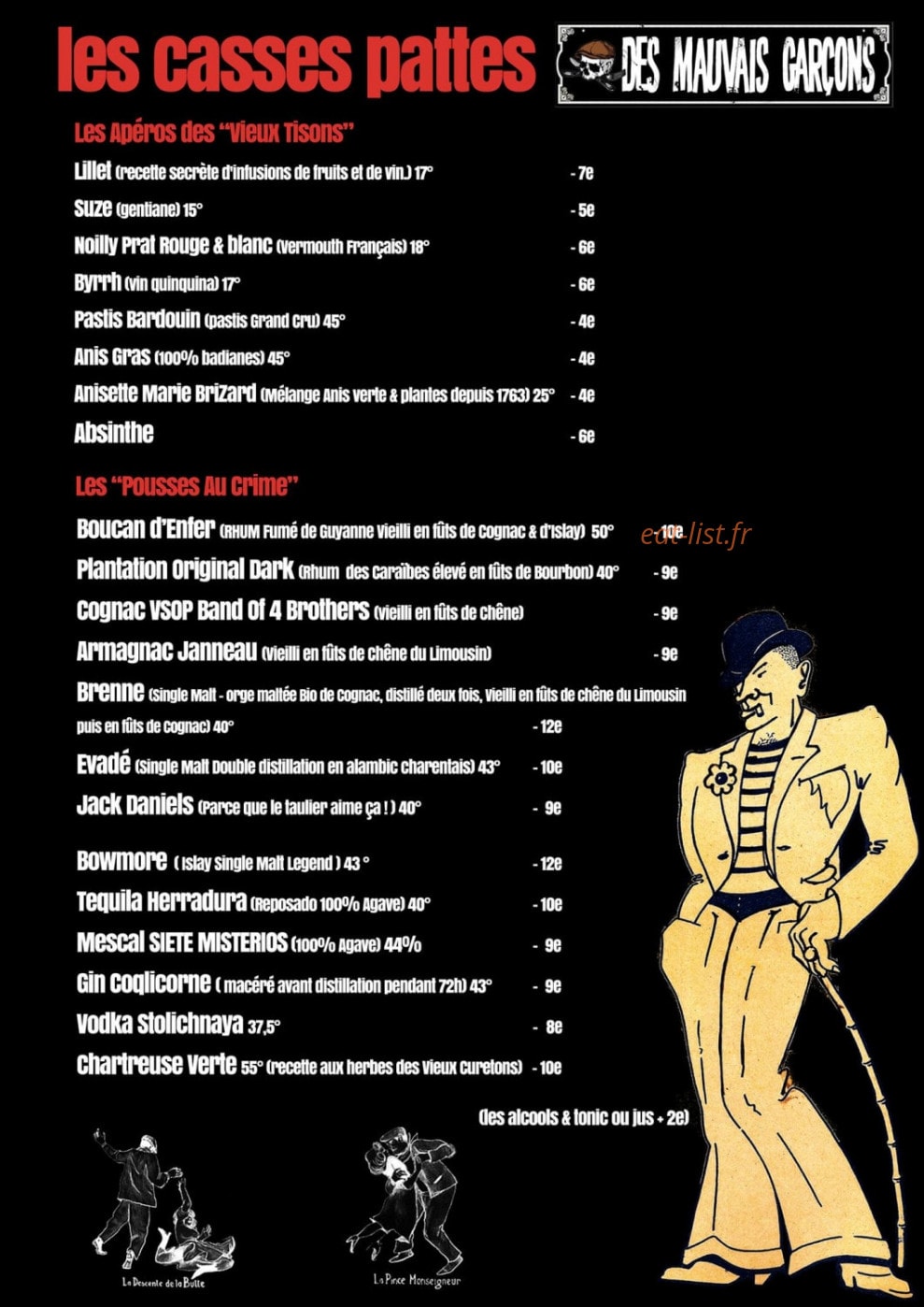 Le Petit Moulin des Mauvais Garçons — carte page 3