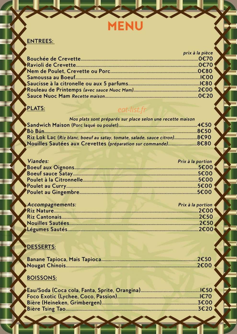 Le Petit Panda — carte page 2