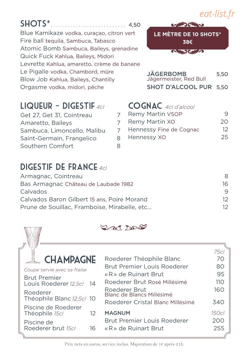 Le Pigalle — carte page 2