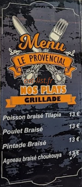 Le Provencial — carte page 1