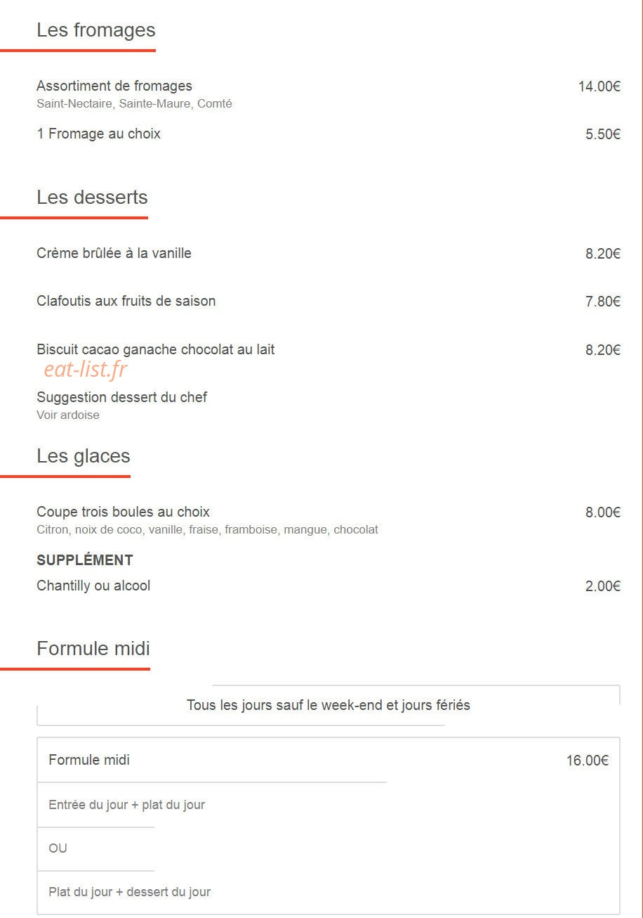 Le Relais De La Butte — carte page 3