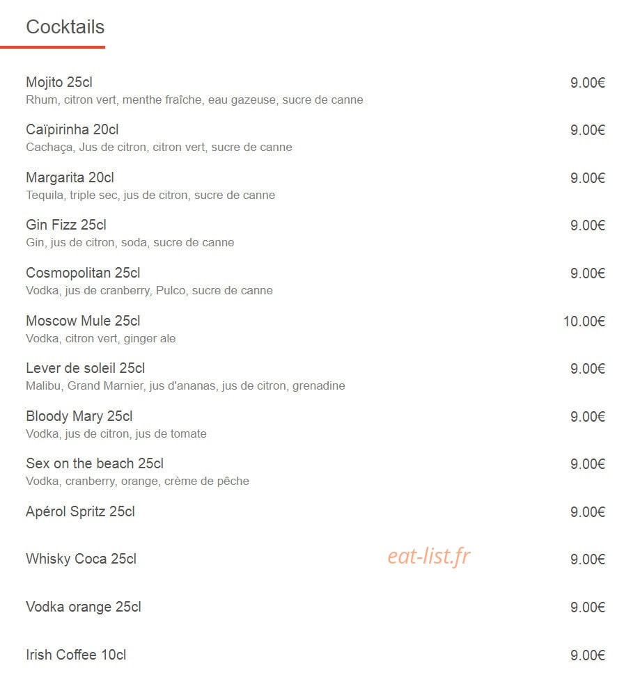 Le Relais De La Butte — carte page 7