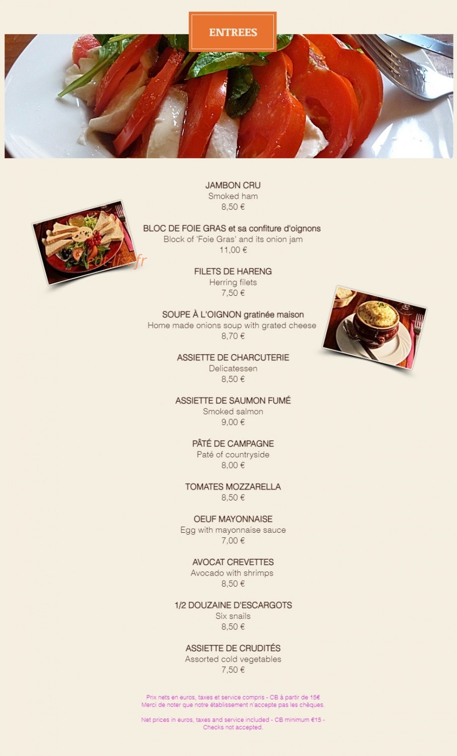 Le Relais Gascon — carte page 2