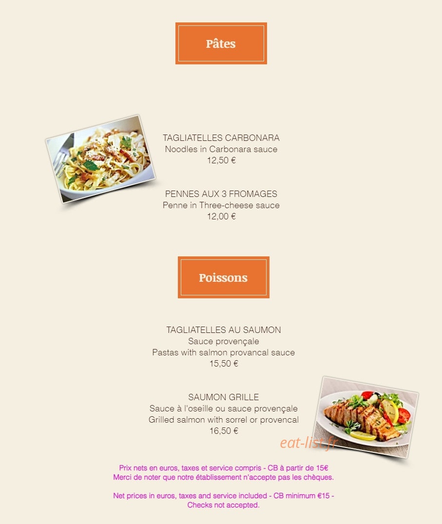 Le Relais Gascon — carte page 4