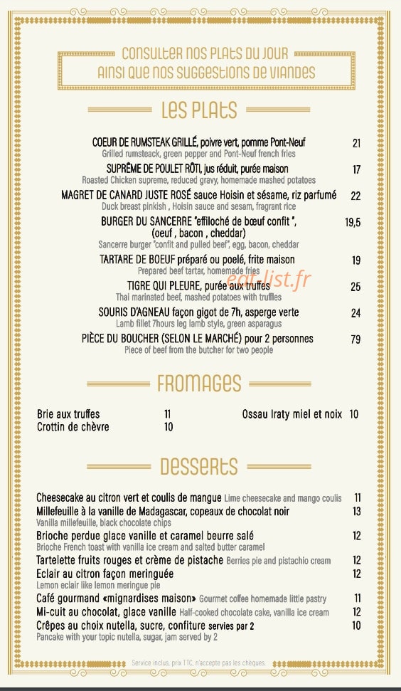 Le Sancerre — carte page 3