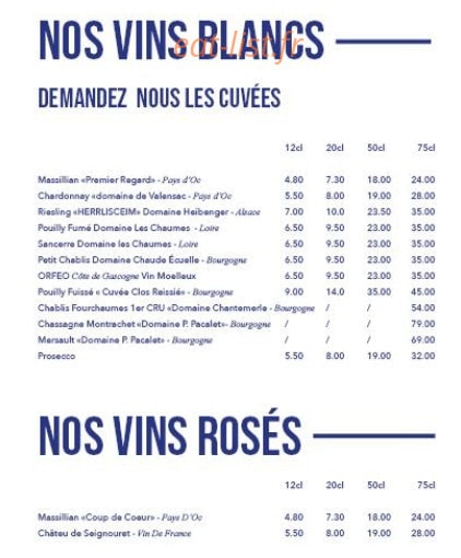 Le Sarment de Montmartre — carte page 5