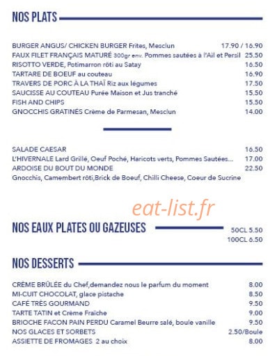 Le Sarment de Montmartre — carte page 3