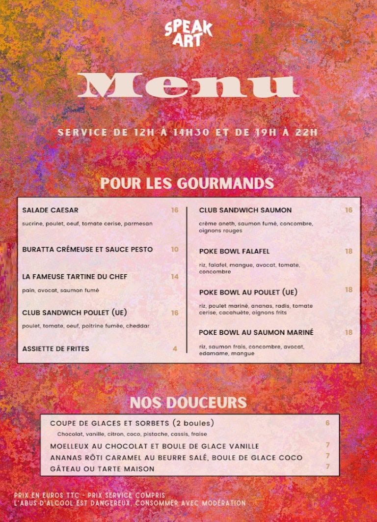 Le SpeakArt — carte page 1