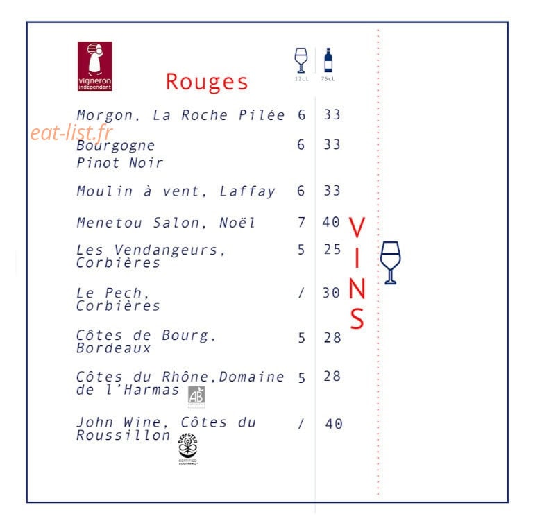 Le Tagada Bar — carte page 5