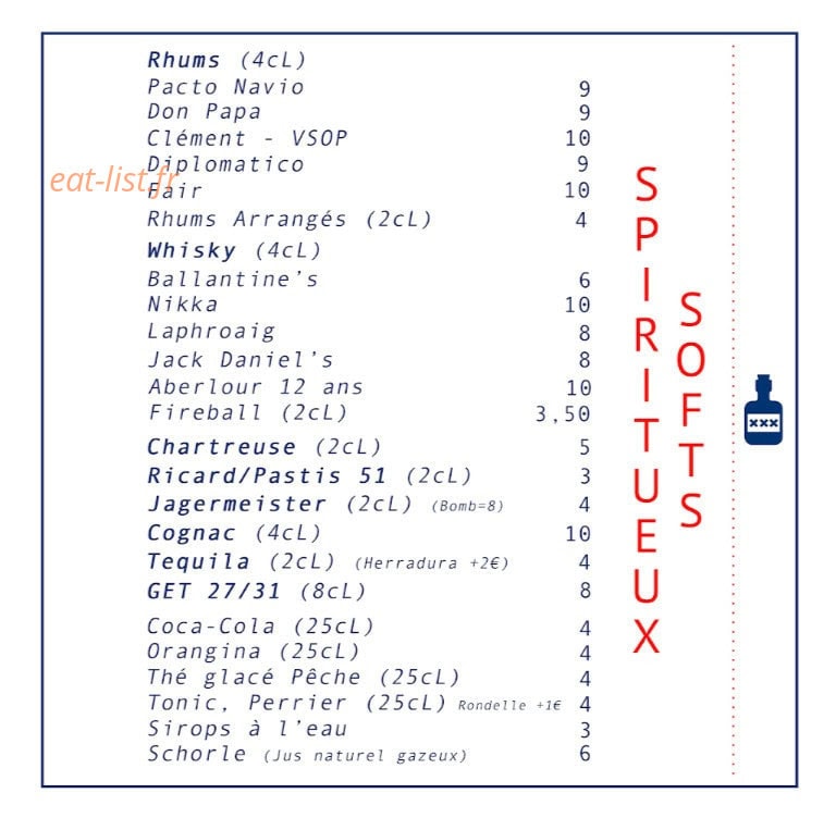 Le Tagada Bar — carte page 2