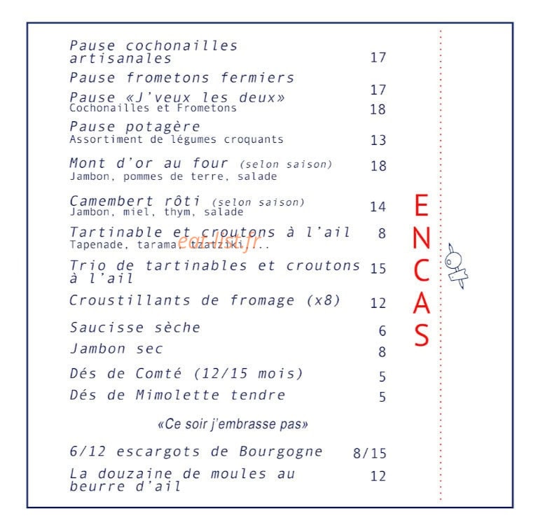 Le Tagada Bar — carte page 3