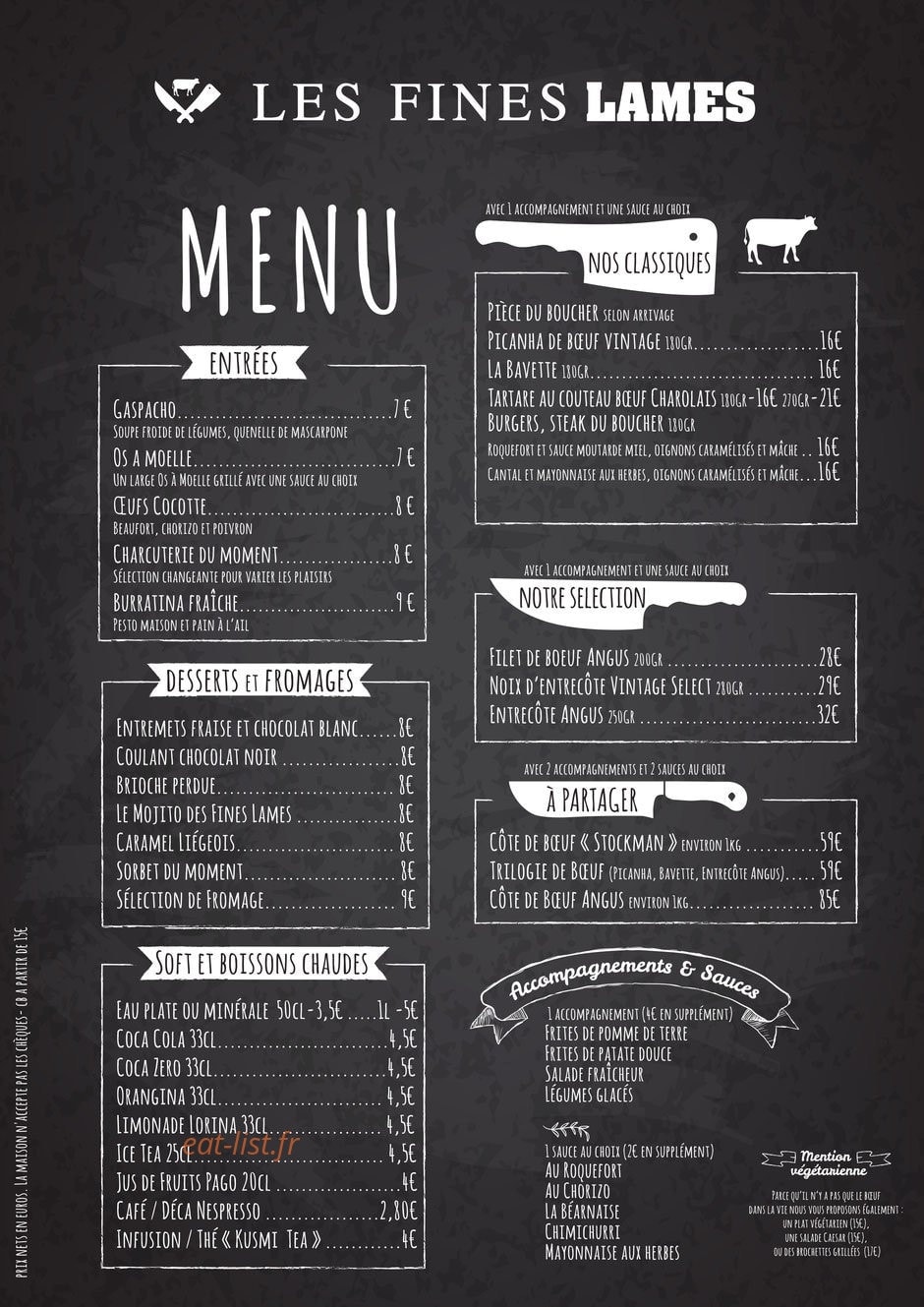 Les Fines Lames — carte page 1