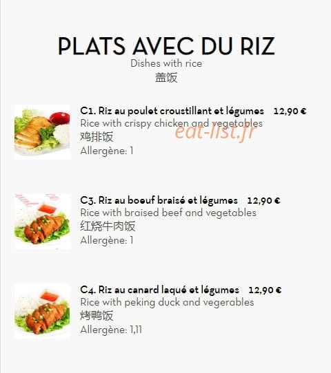 Les nouilles heureuses — carte page 3