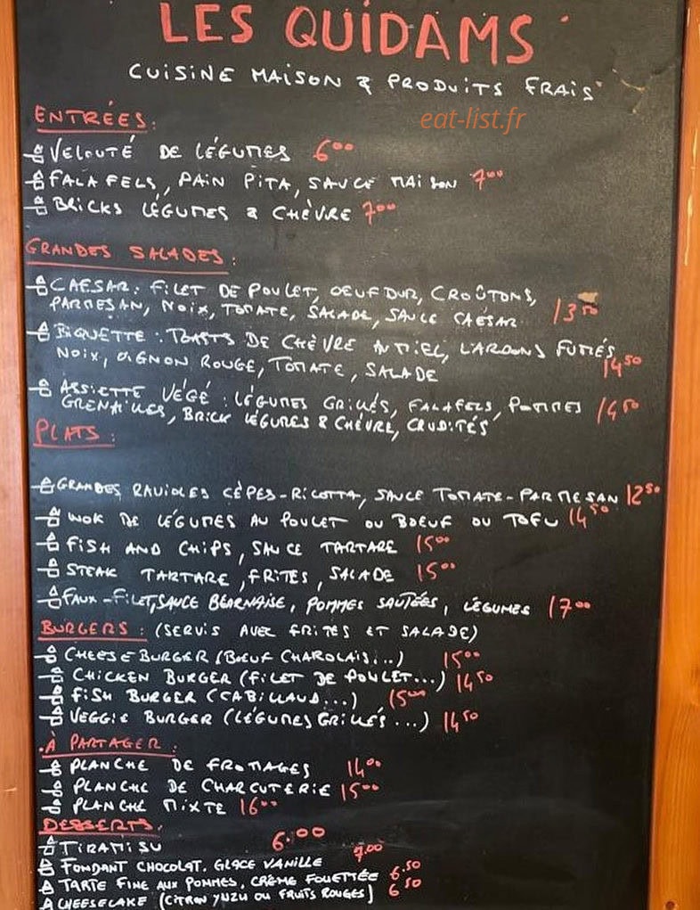 Les Quidams — carte page 1