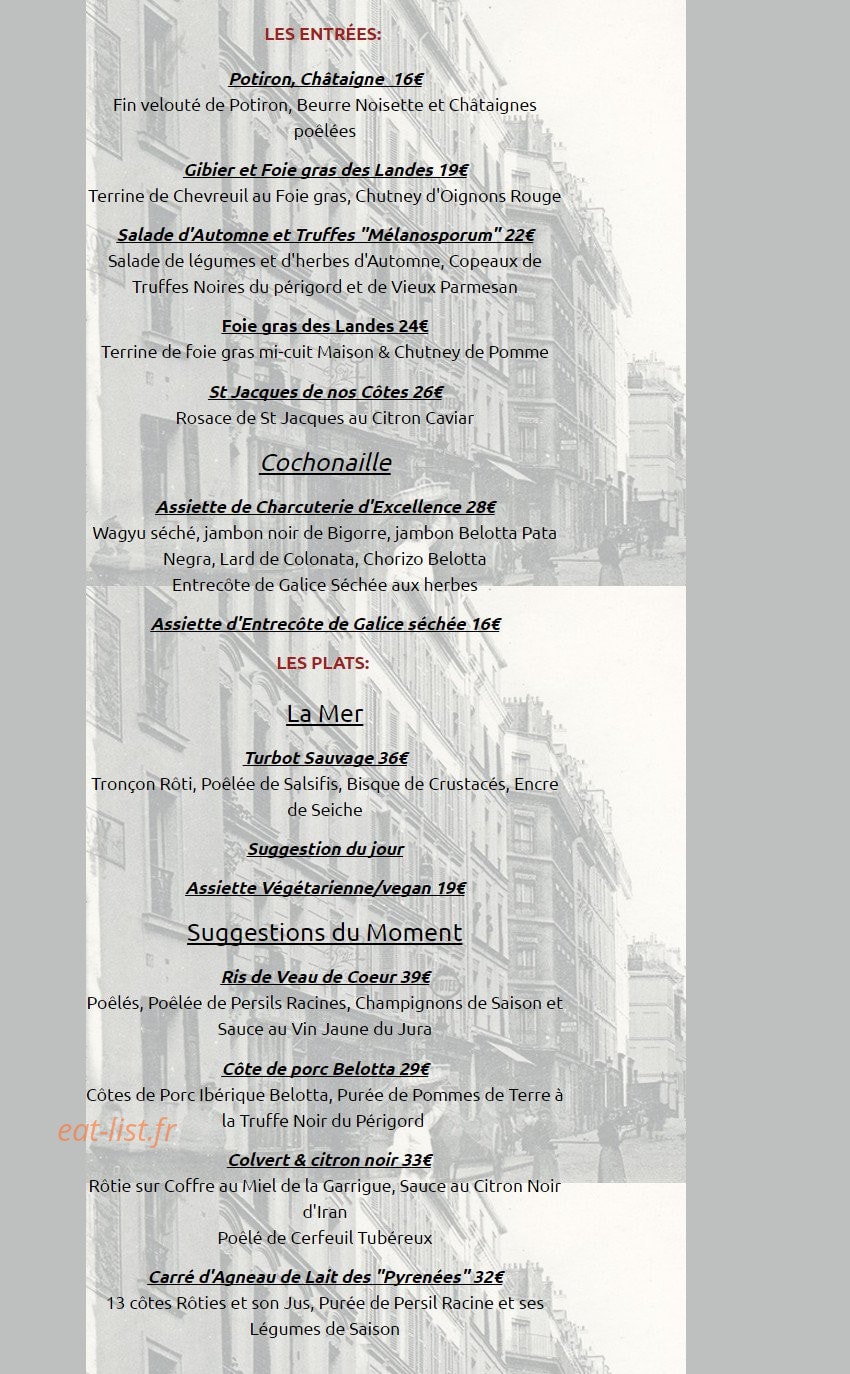 Les Tantes Jeanne — carte page 1