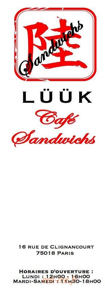 Lüük Sandwich — carte page 1