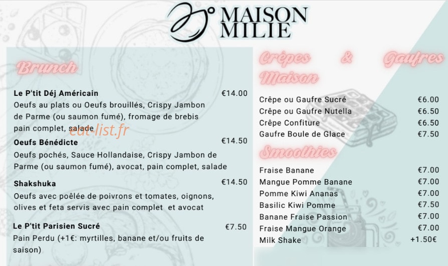 Maison Milie — carte page 2