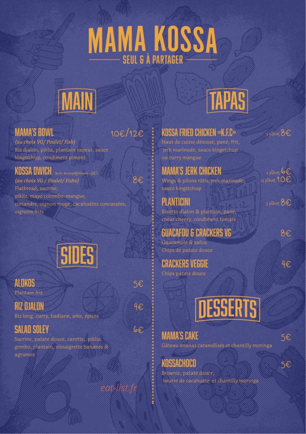Mama Kossa — carte page 1