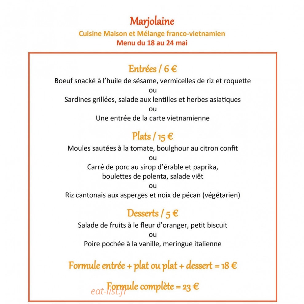 Marjolaine — carte page 1