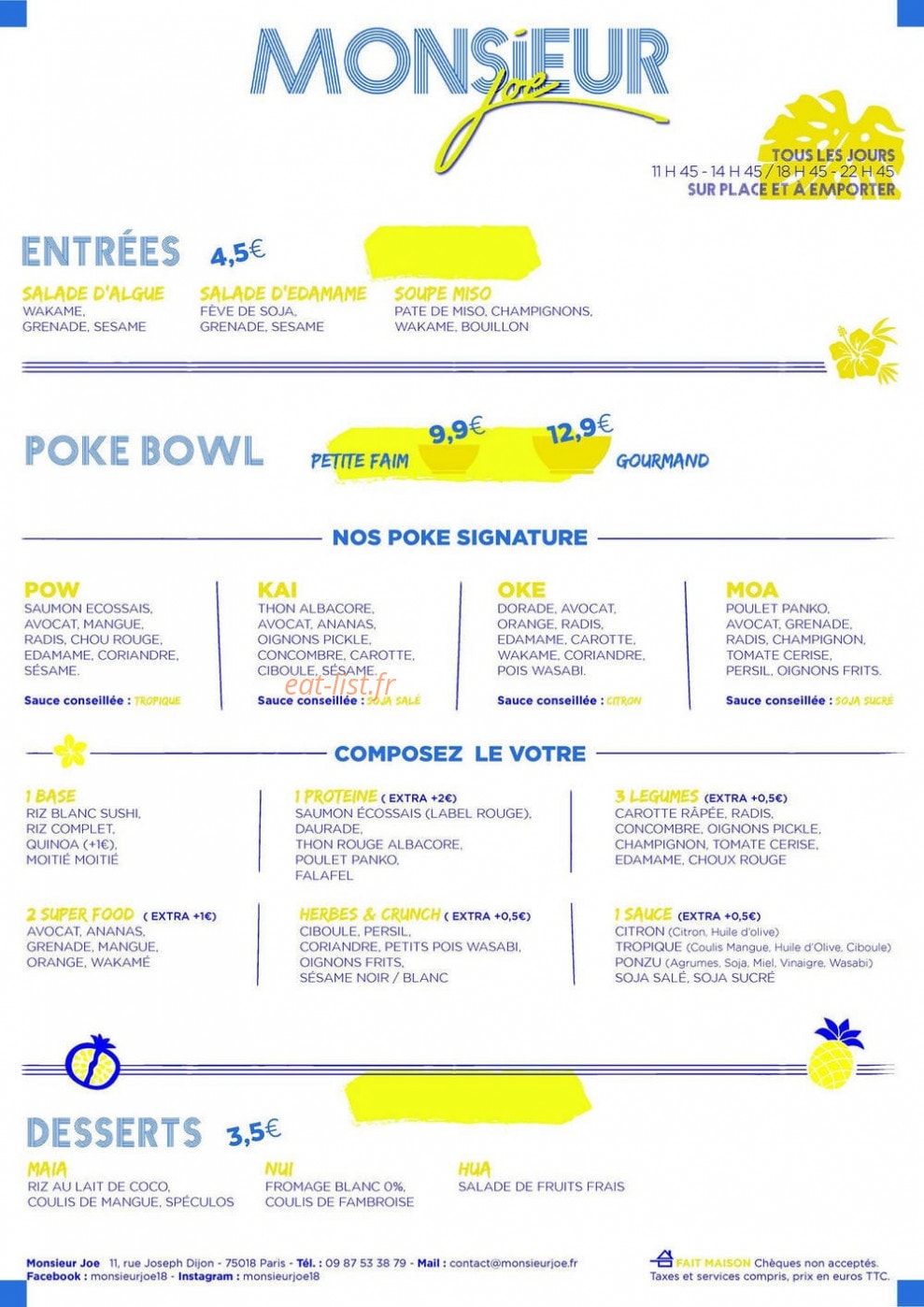 Monsieur Joe — carte page 1