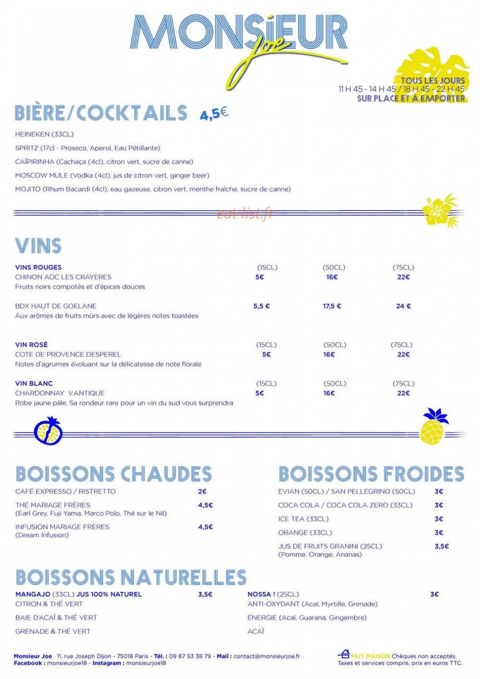Monsieur Joe — carte page 3