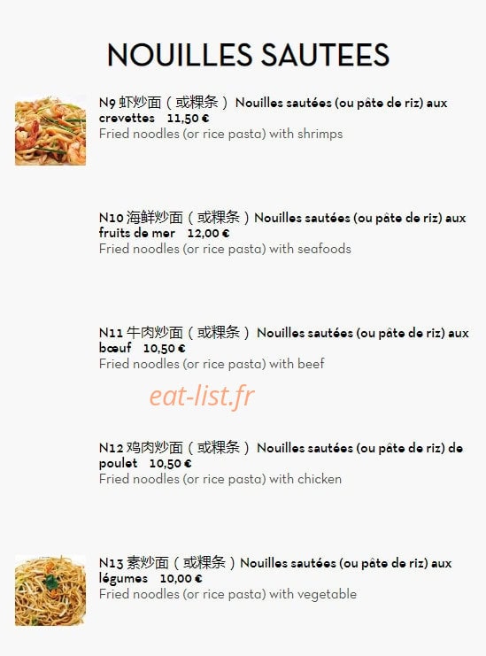 Mr noodle — carte page 12