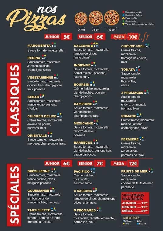 Nostra Pizza — carte page 2
