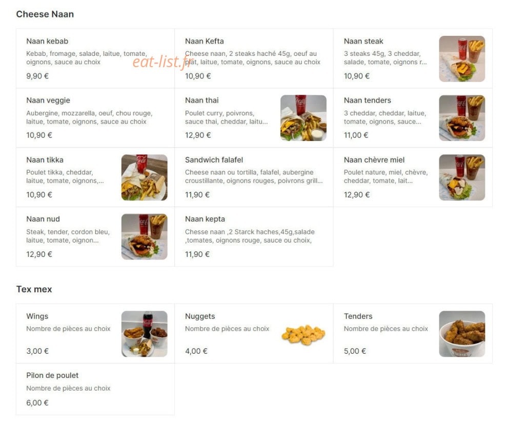 Nud Burger — carte page 4