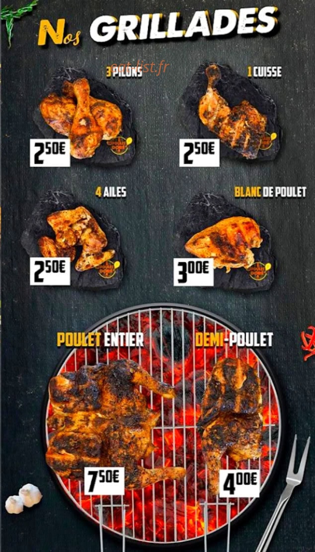 O' Poulet Doré — carte page 4