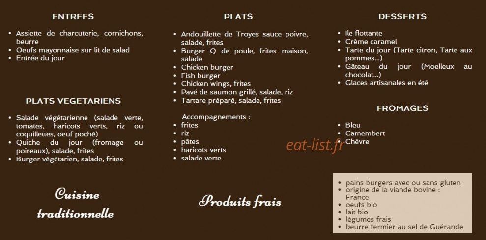 Ô Q De Poule — carte page 1
