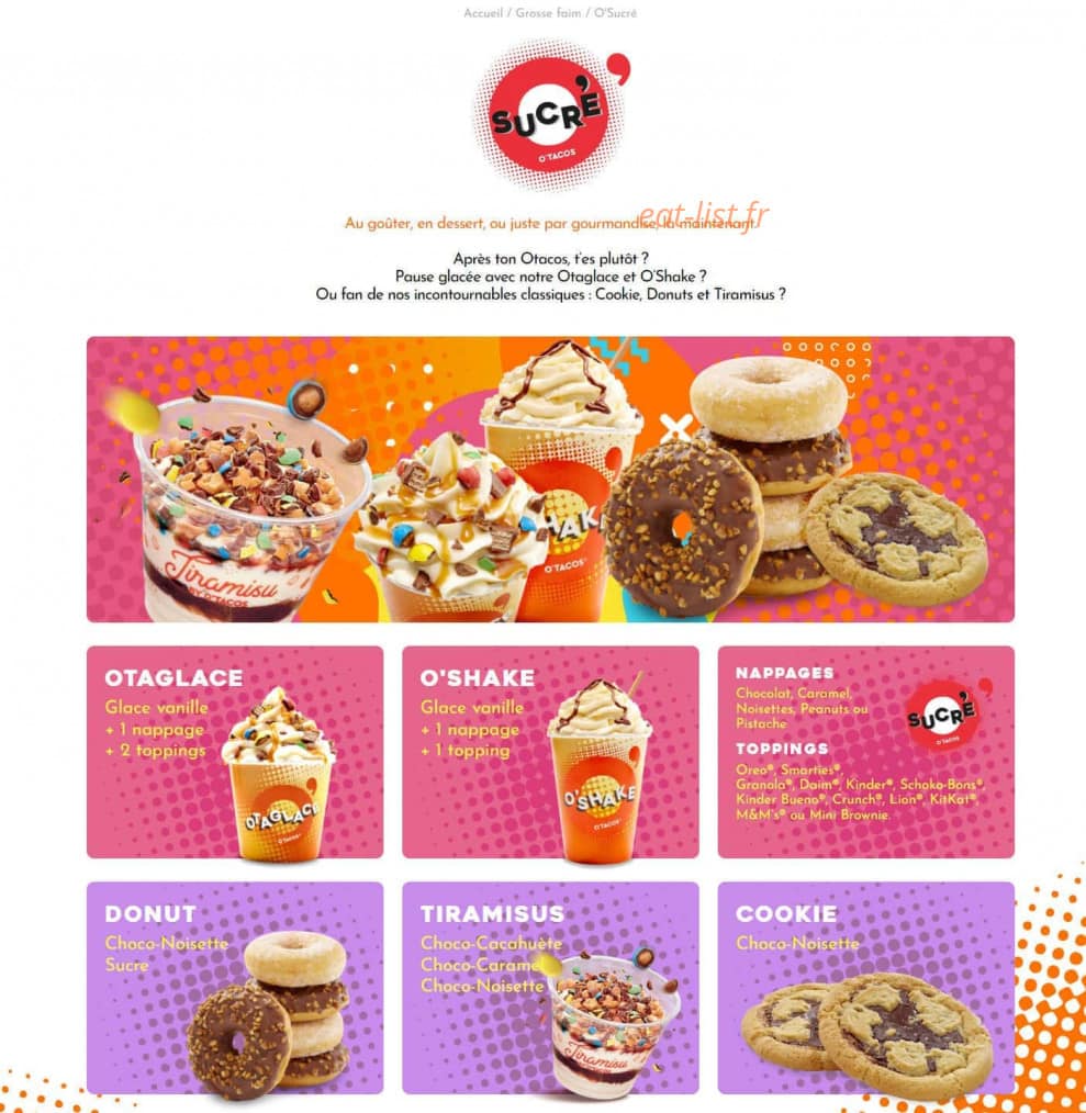 O'tacos — carte page 4