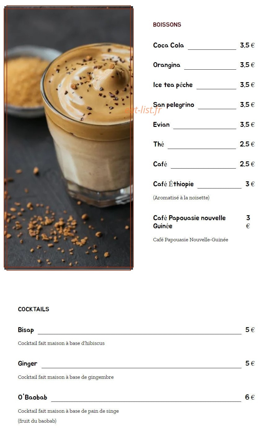 Obaobab — carte page 8