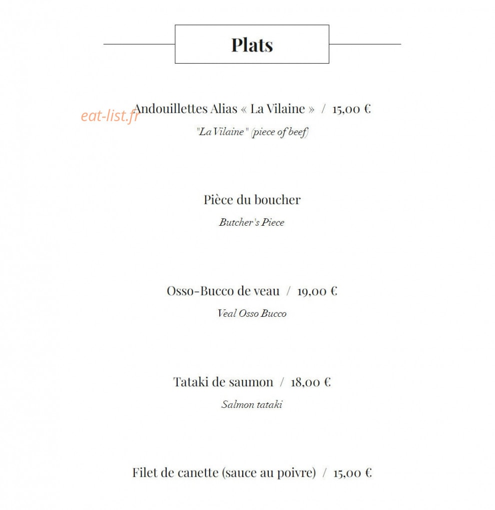 Pasta Wawa — carte page 2
