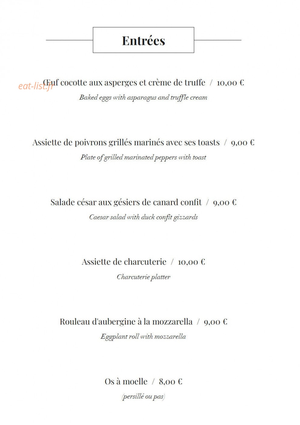 Pasta Wawa — carte page 1