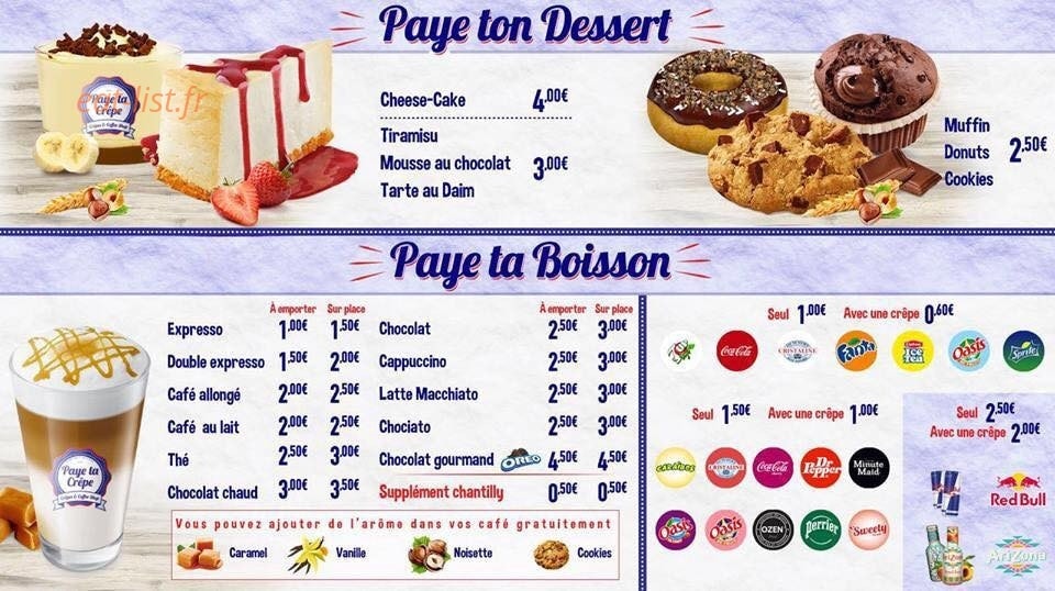 Paye Ta Crêpe — carte page 9