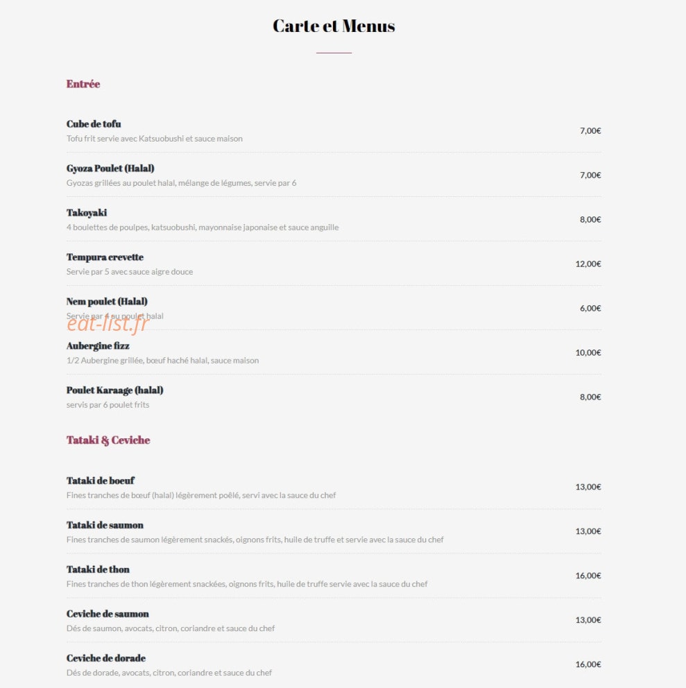 Pink Fizz — carte page 1