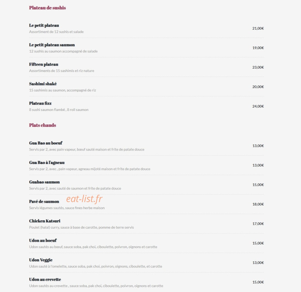 Pink Fizz — carte page 3