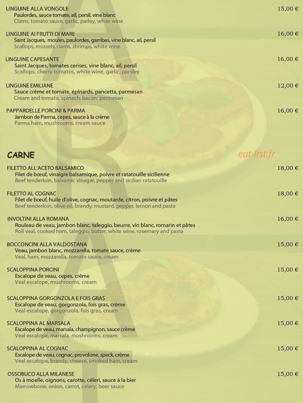 Pizza Caratello — carte page 4