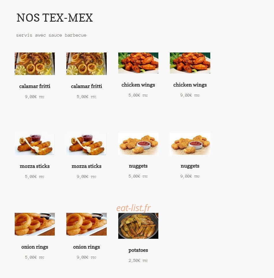 Pizza Cinq — carte page 11