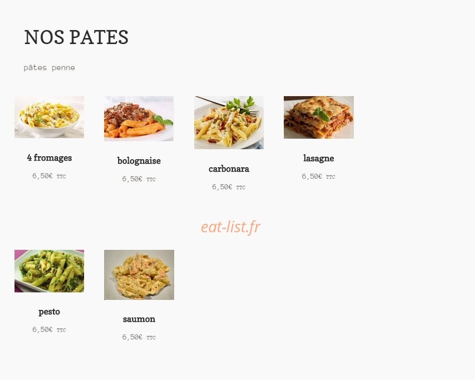 Pizza Cinq — carte page 7