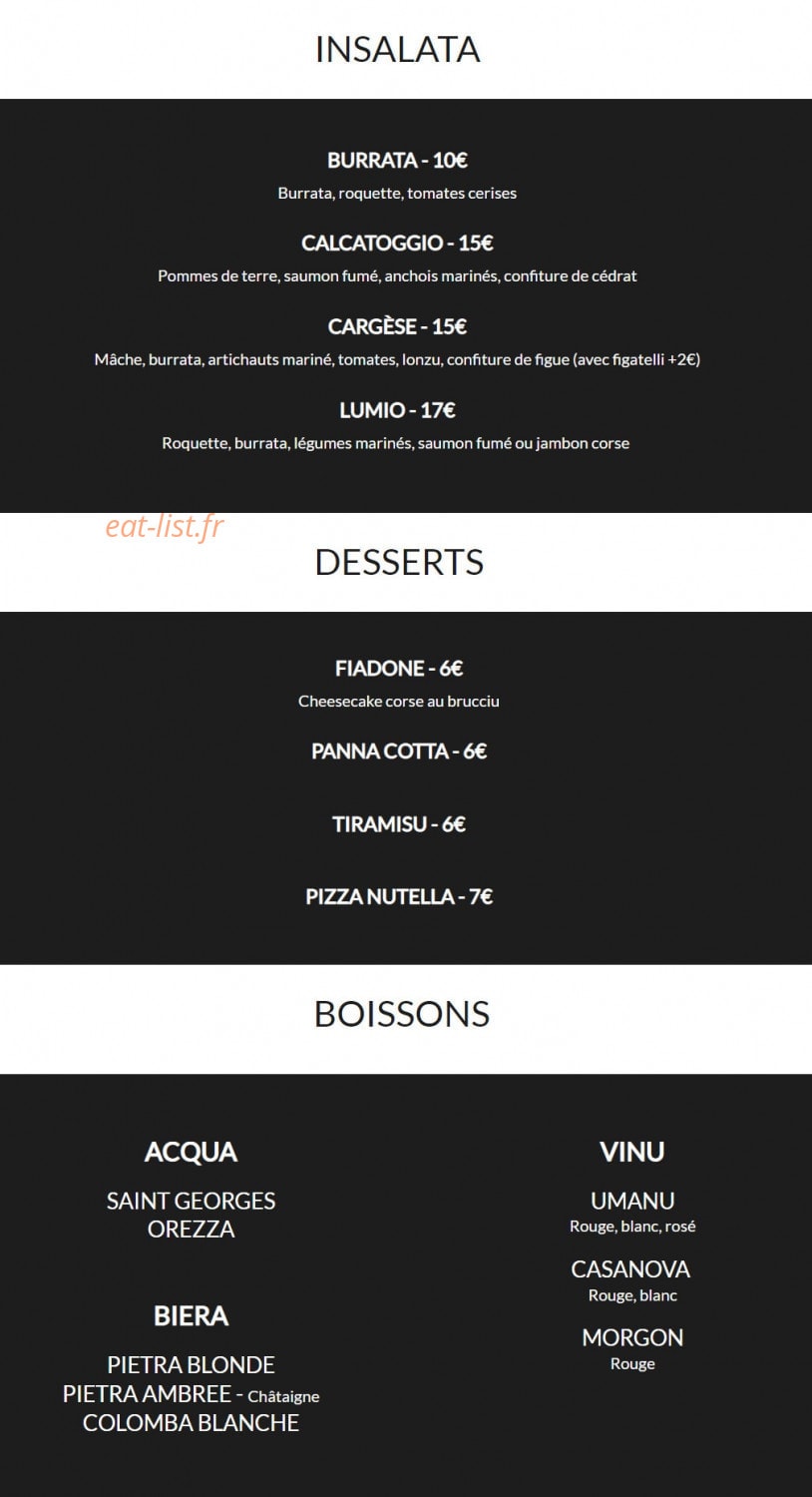 Pizza Pinzuti — carte page 2