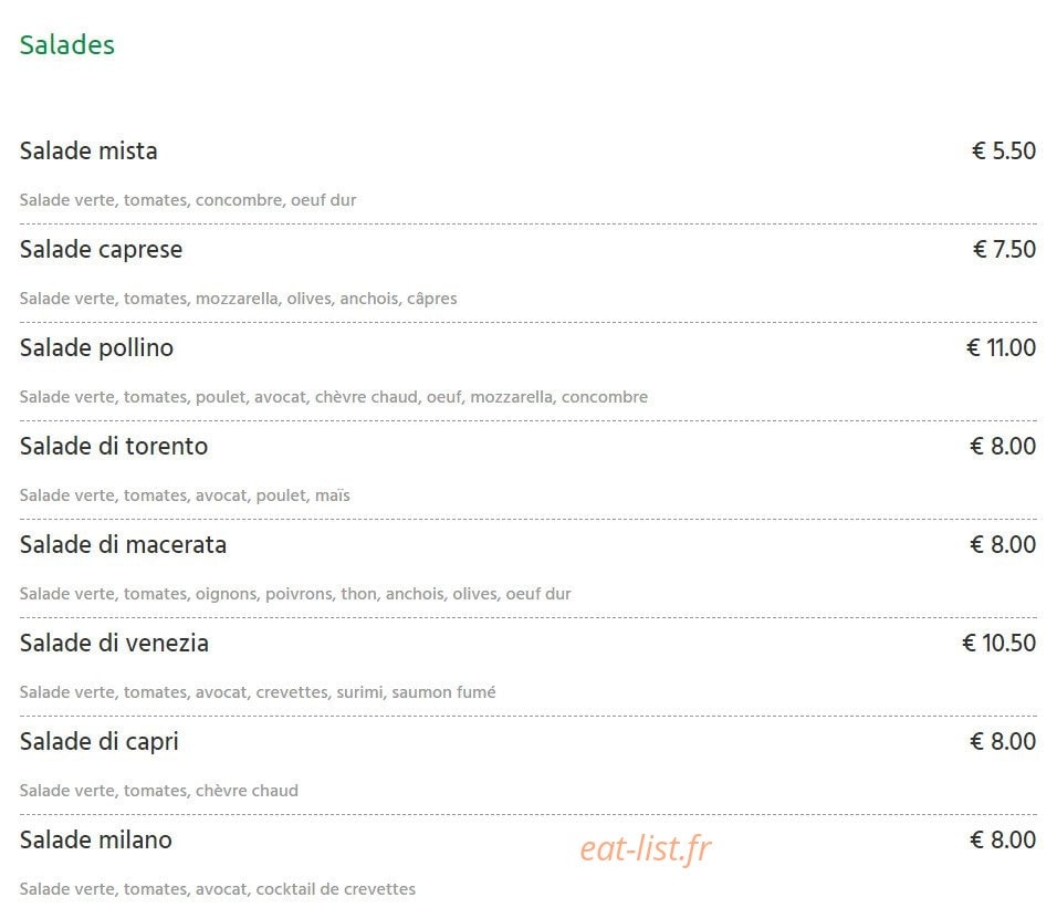 Pizza Pollino — carte page 3