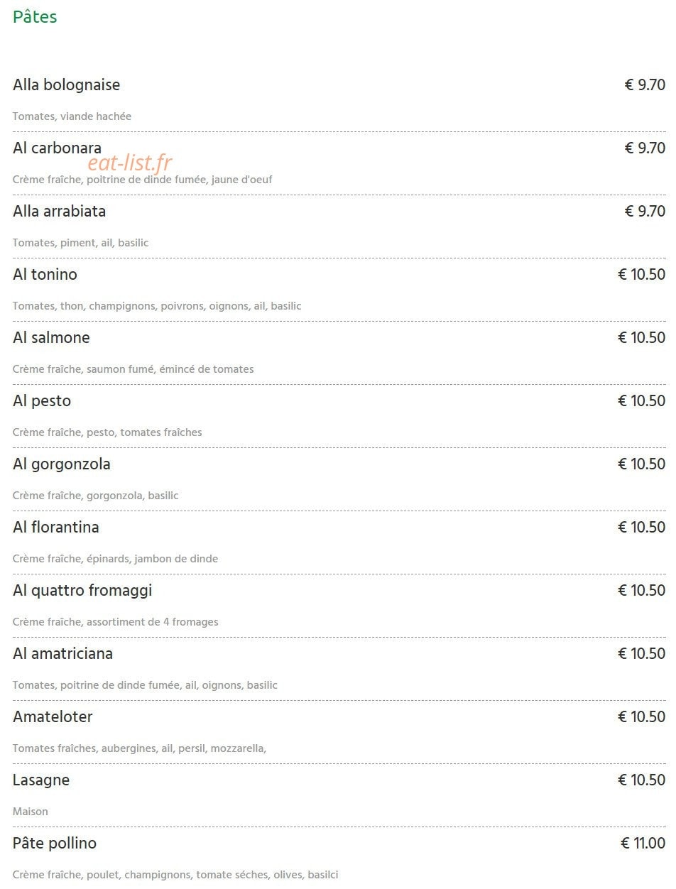 Pizza Pollino — carte page 4