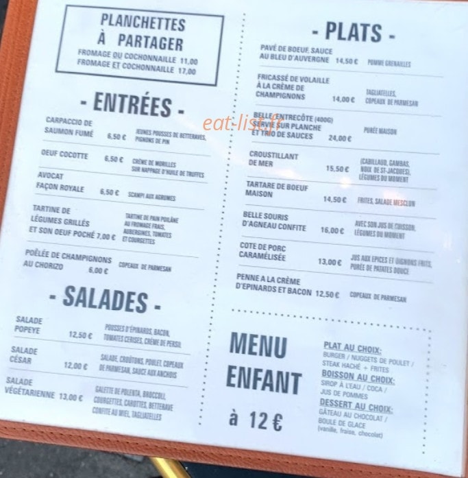 Pizzico — carte page 1