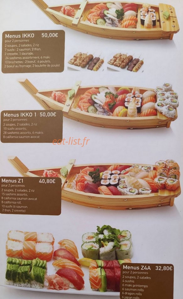 Restaurant Ikko — carte page 3