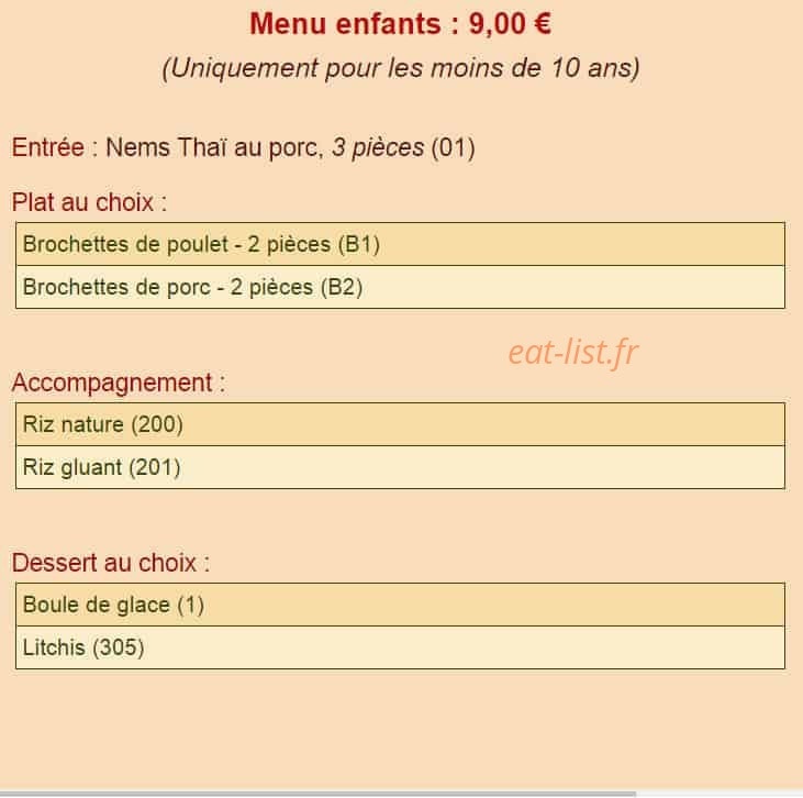 Restaurant Korat — carte page 17