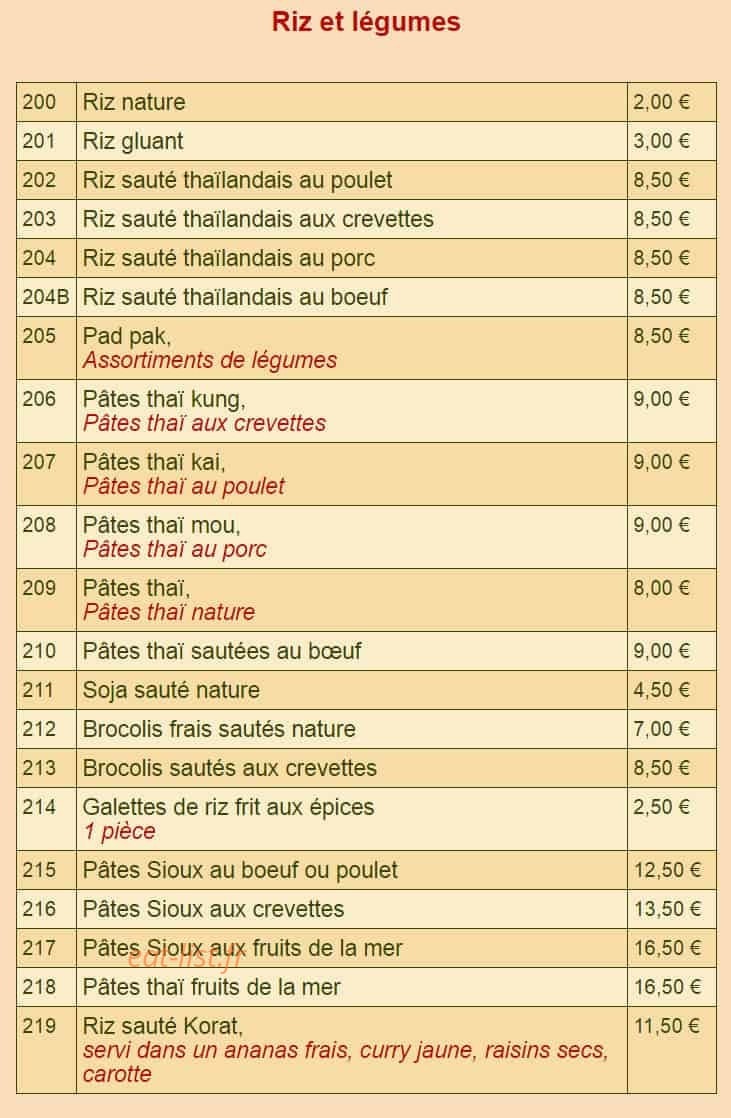 Restaurant Korat — carte page 10
