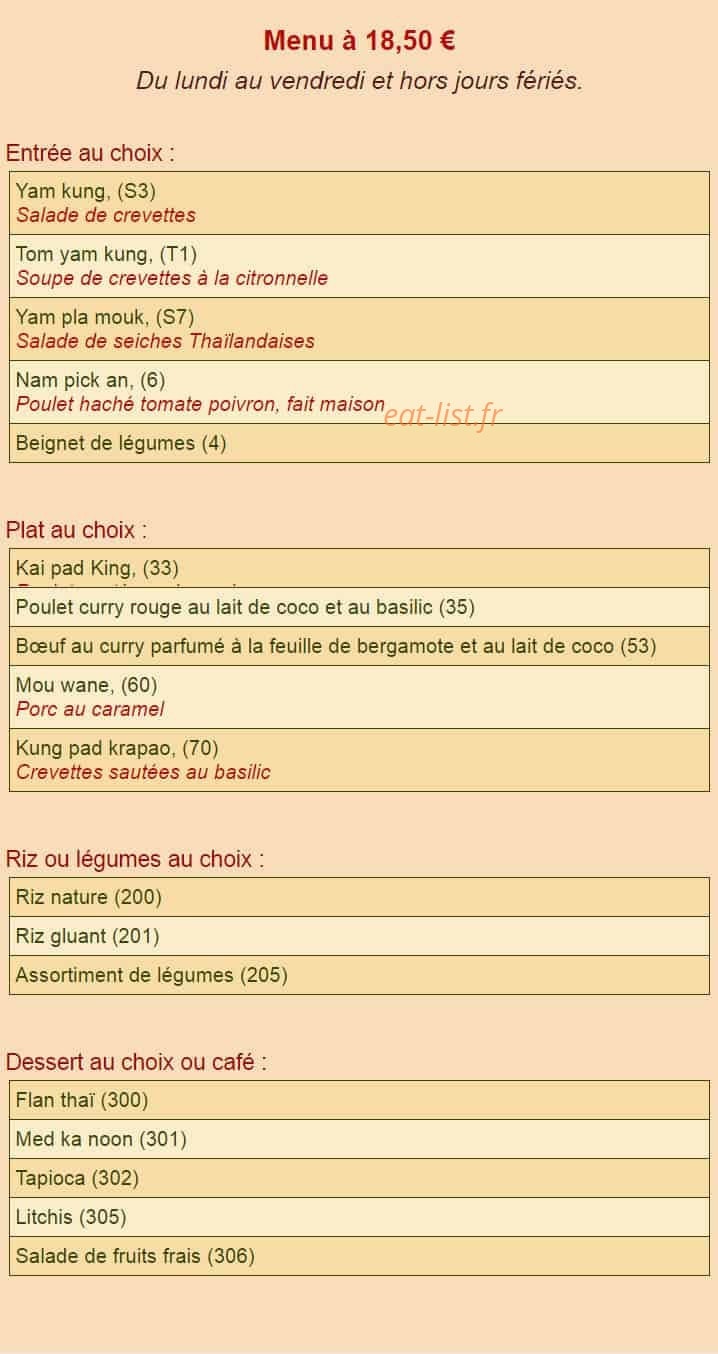 Restaurant Korat — carte page 15