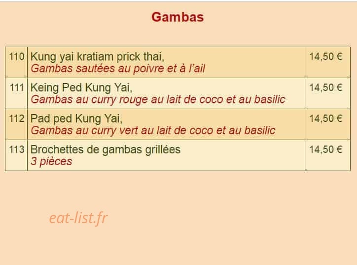 Restaurant Korat — carte page 7